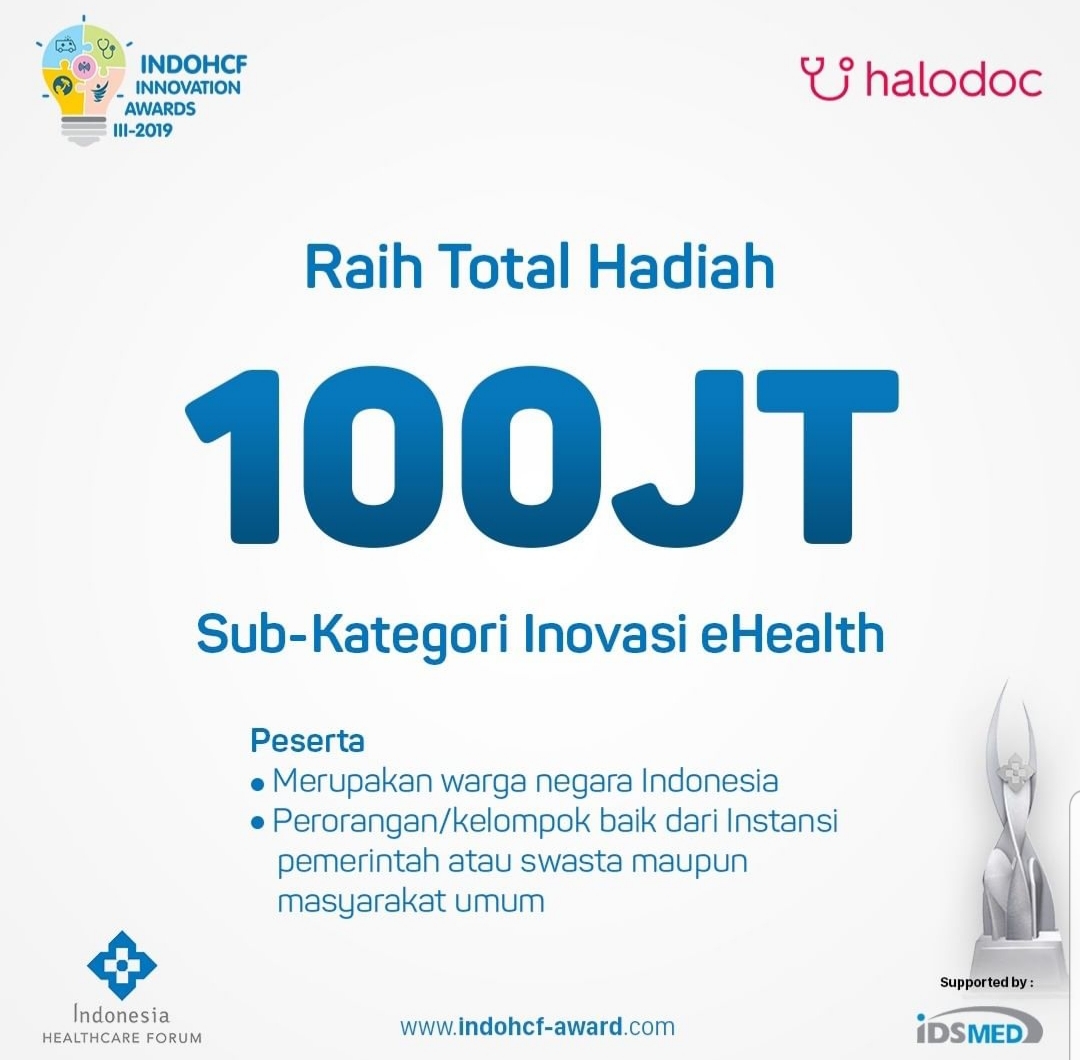 Raih Total Hadiah 100 juta untuk Sub Kategori Inovasi e-Health